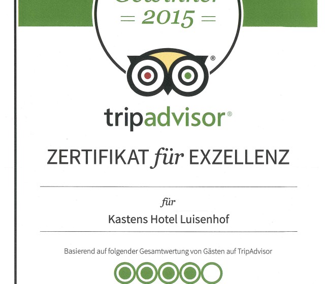 Certificate tripadvisor