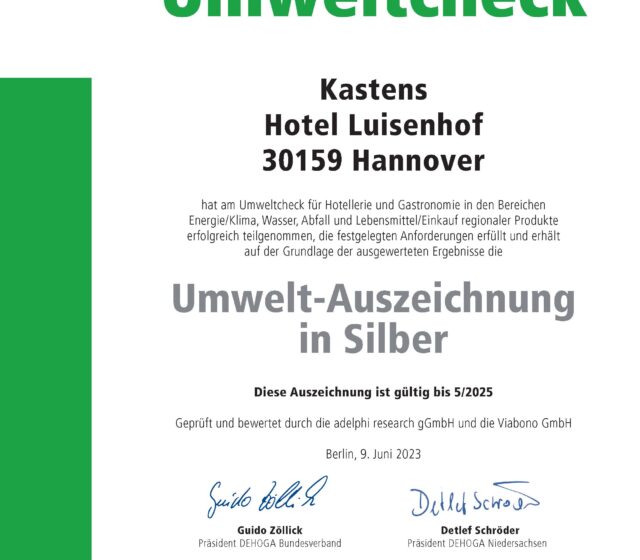 DEHOGA Umweltauszeichnung - Silber